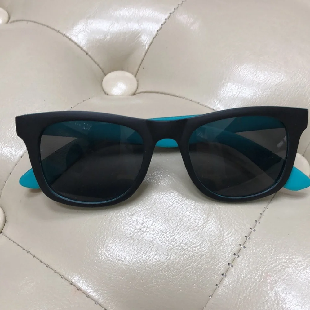 H&M sunglasses, black with turquoise edges